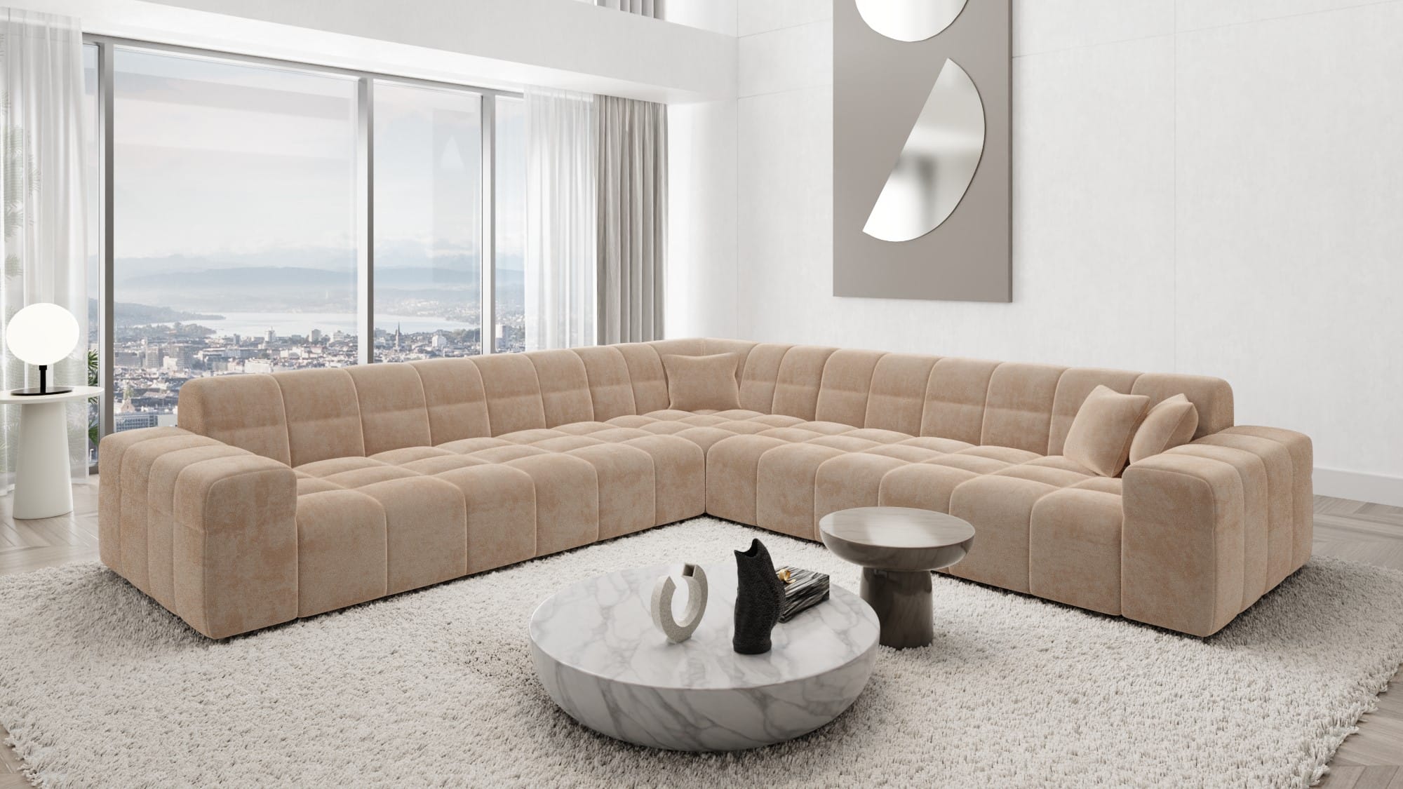 Ecksofa Ibiza Stoff – Modern & Bequem Beige