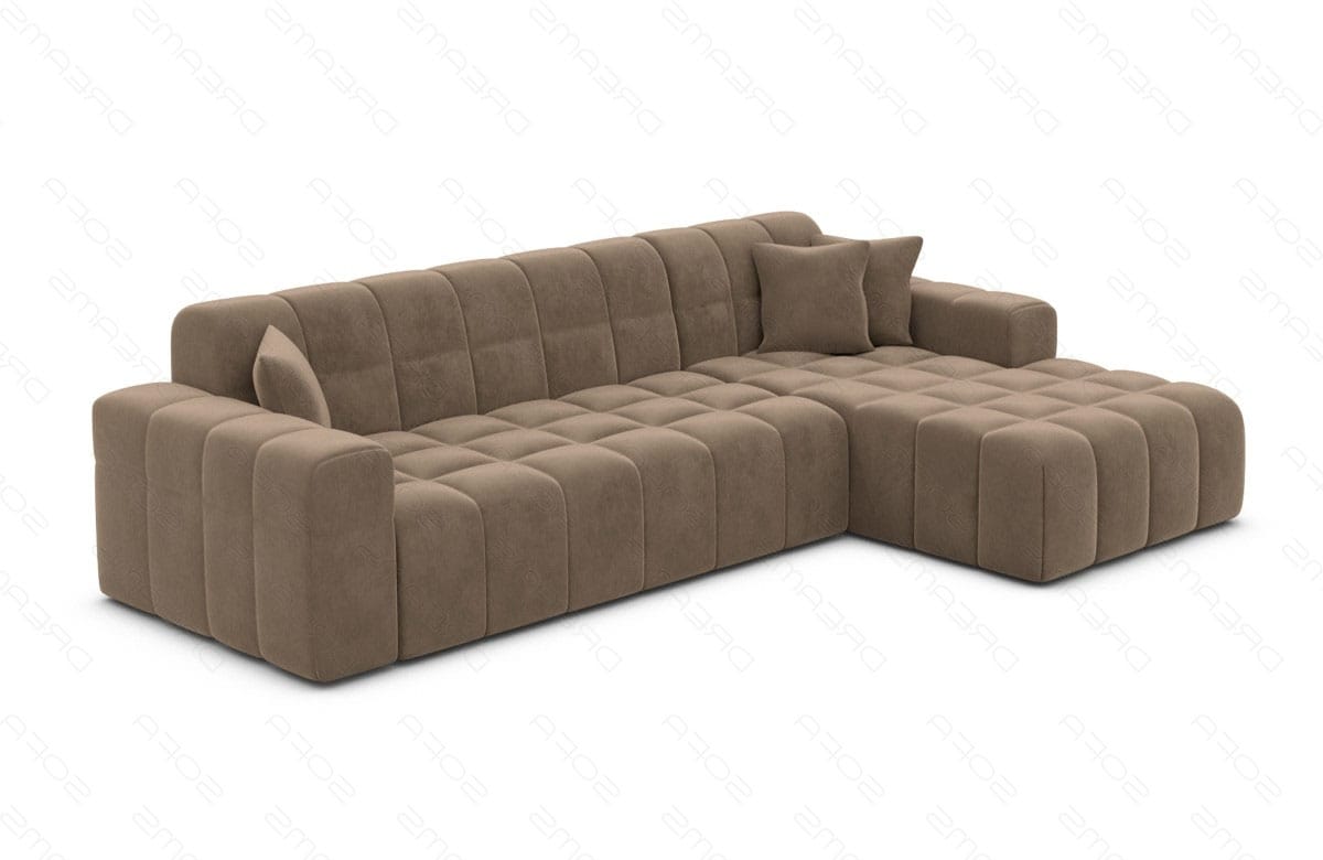 Polster Ecksofa Ibiza L-Kurz – Komfort & Design Braun