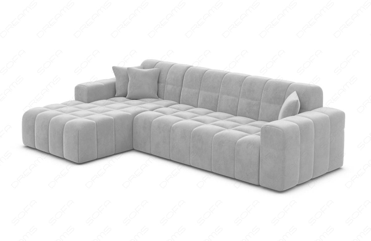 Polster Ecksofa Ibiza L-Kurz – Komfort & Design Hellgrau