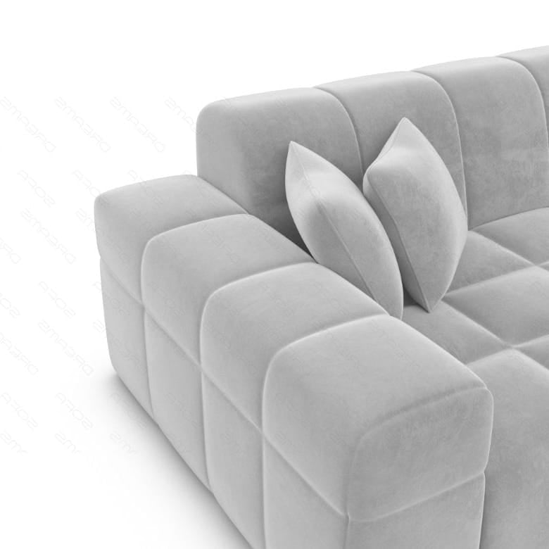 Polster Ecksofa Ibiza L-Kurz – Komfort & Design Hellgrau