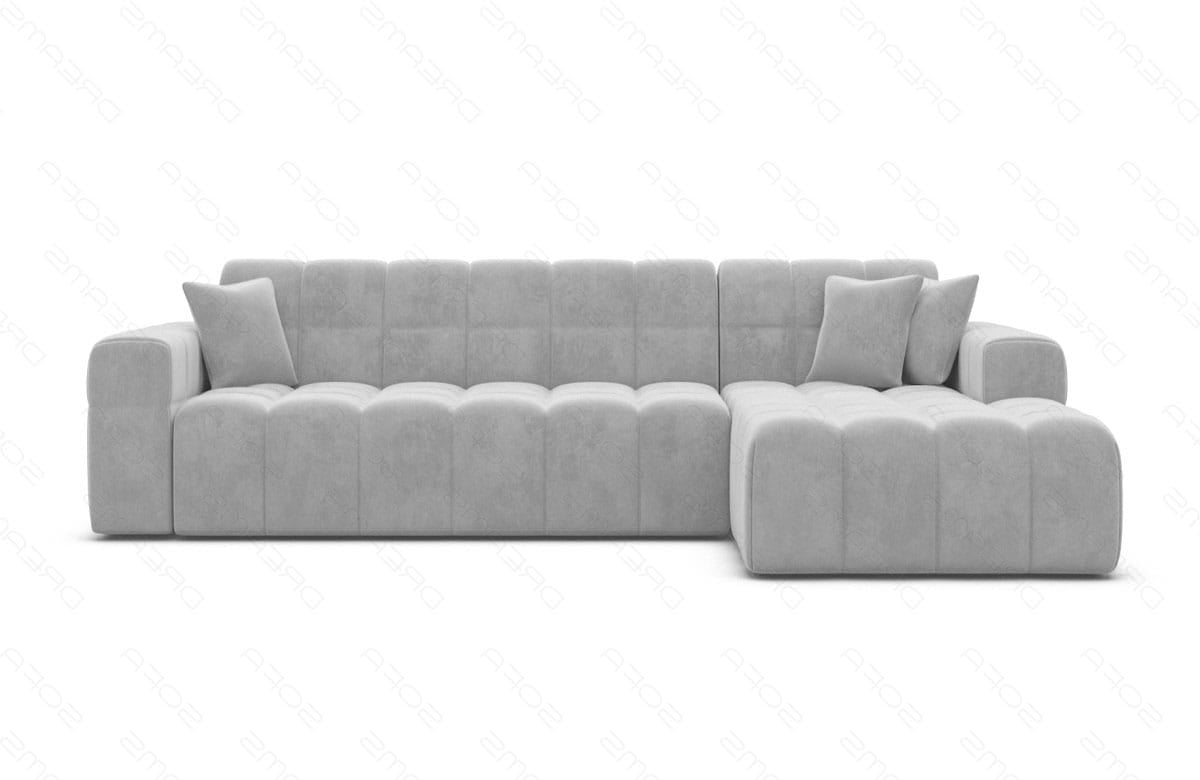 Polster Ecksofa Ibiza L-Kurz – Komfort & Design Hellgrau