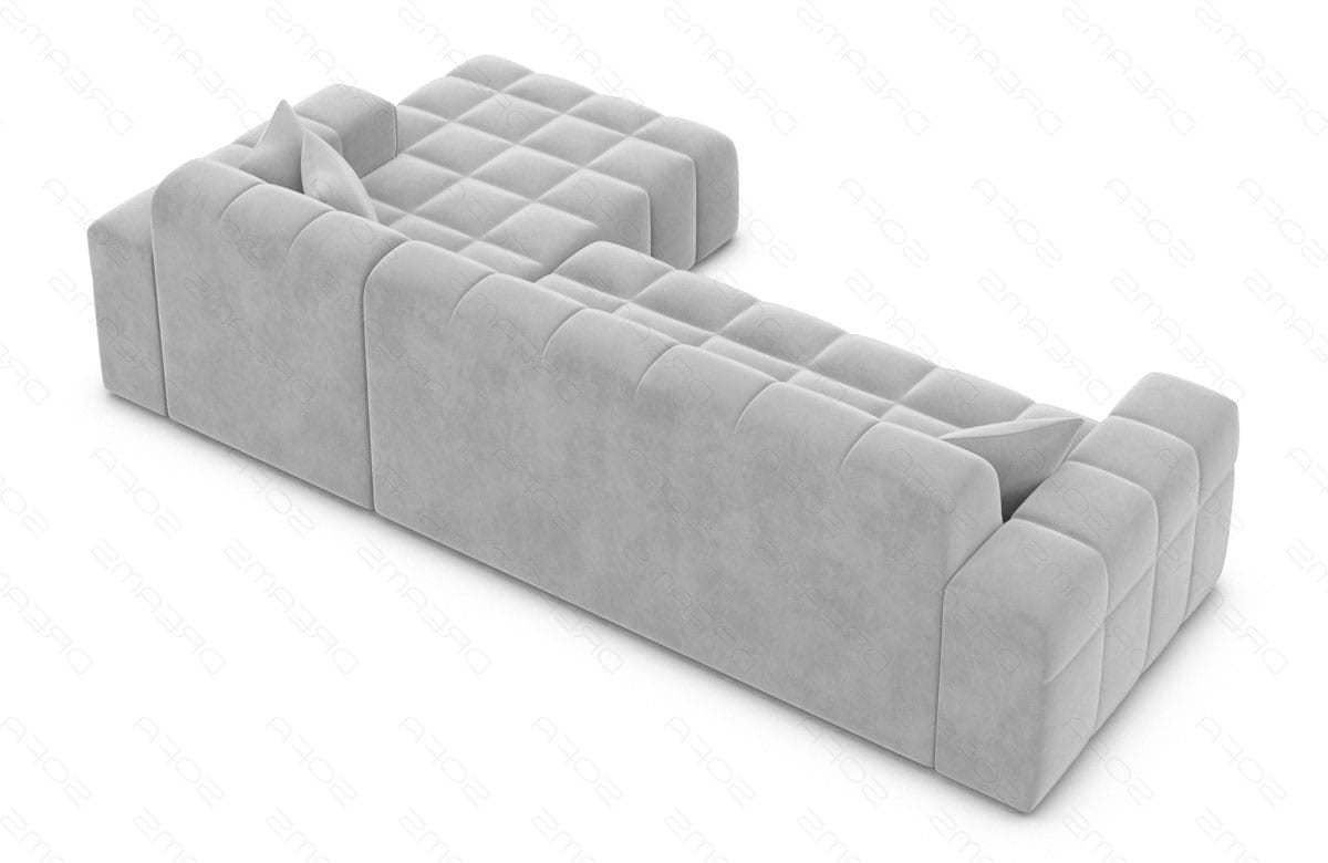 Polster Ecksofa Ibiza L-Kurz – Komfort & Design Hellgrau