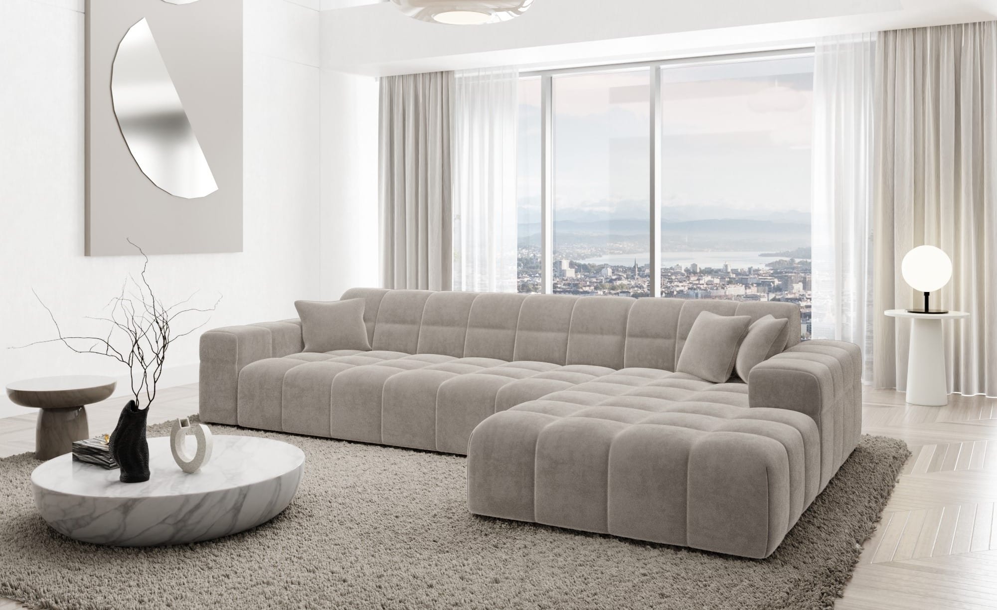 Polster Ecksofa Ibiza L-Kurz – Komfort & Design Sand