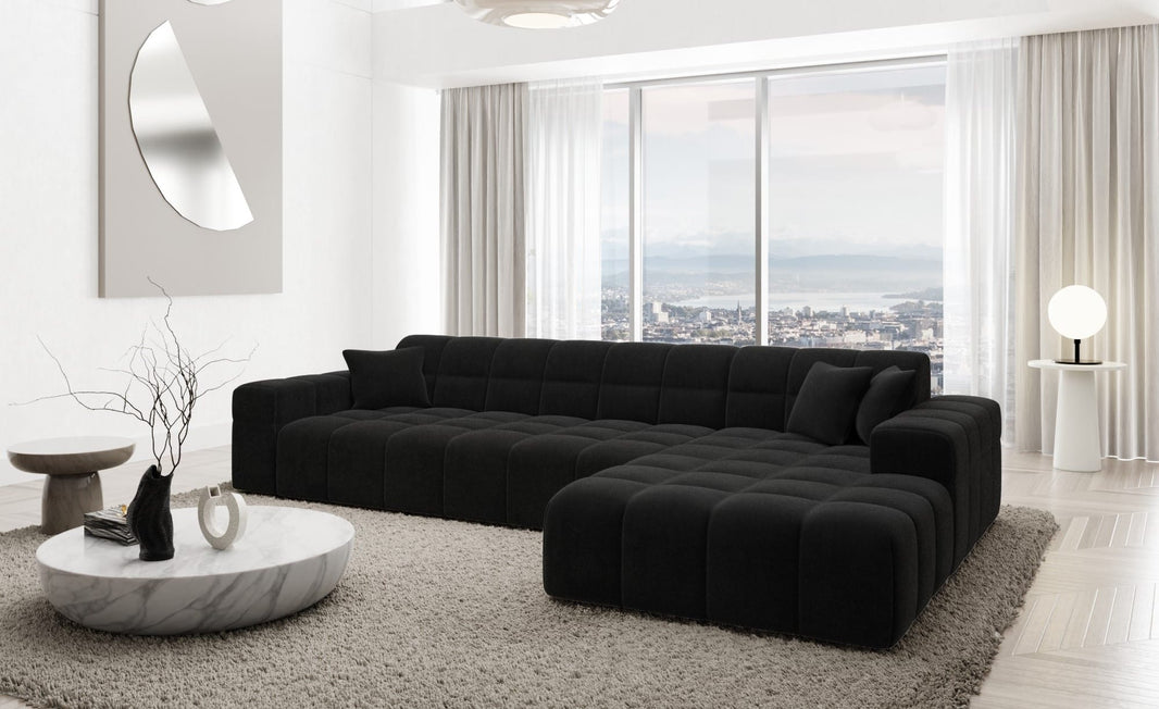 Couch Ibiza L Form in Stoff Kurz