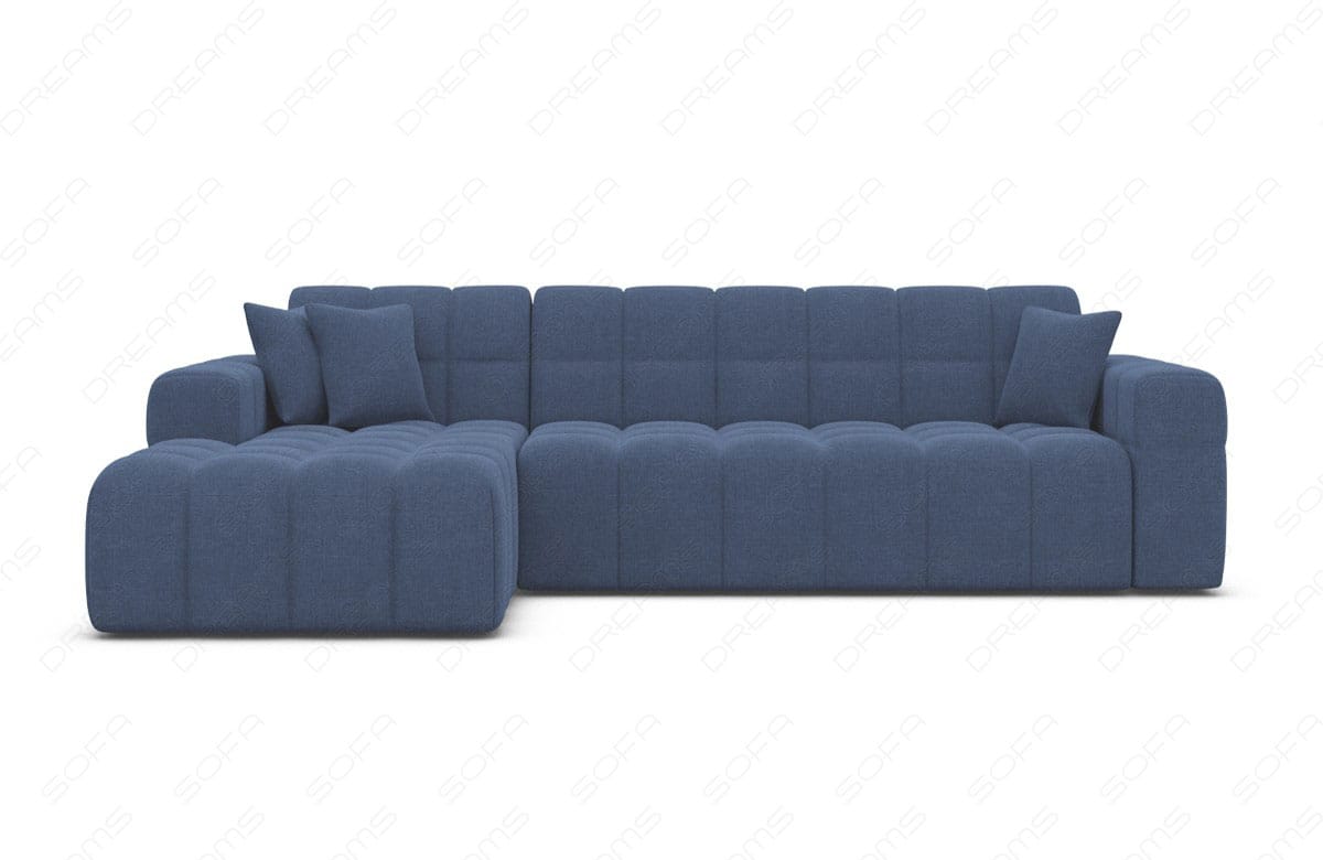 Ecksofa Ibiza L Form Stoff Blau