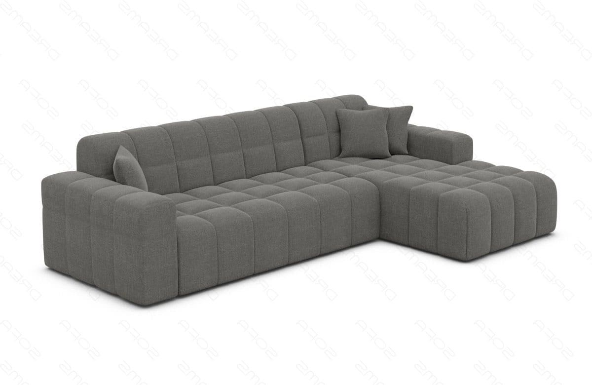 Ecksofa Ibiza L Form Stoff Dunkelgrau