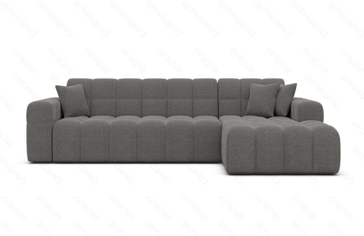 Ecksofa Ibiza L Form Stoff Dunkelgrau