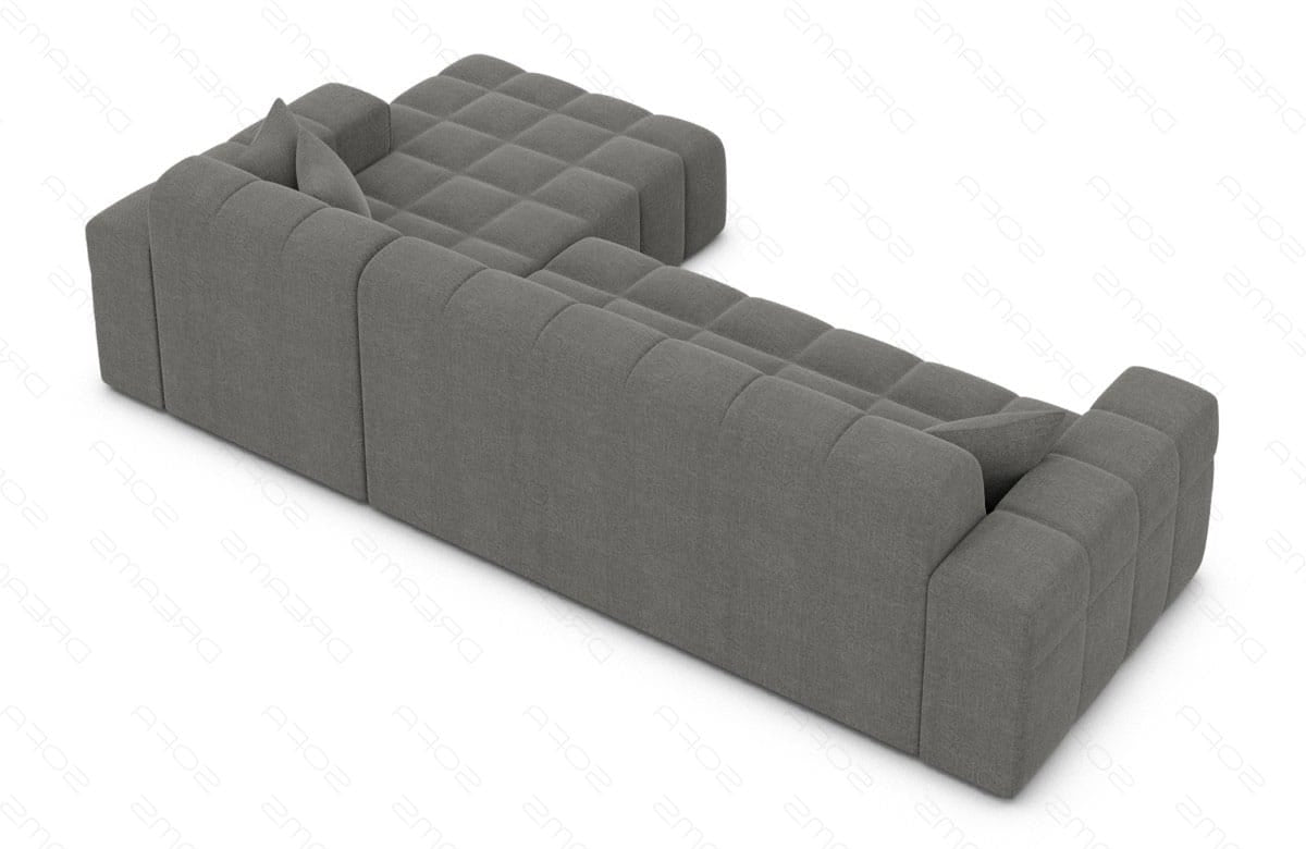 Ecksofa Ibiza L Form Stoff Dunkelgrau