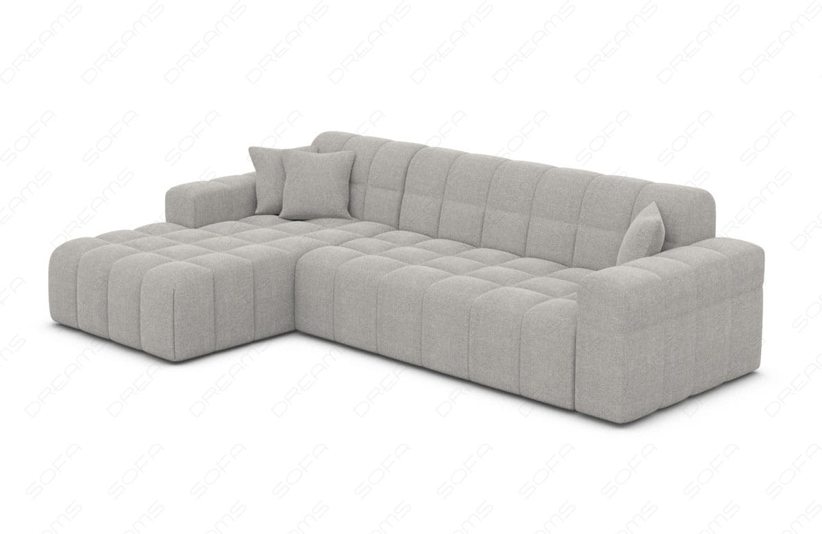Polster Ecksofa Ibiza L-Kurz – Komfort & Design Hellgrau