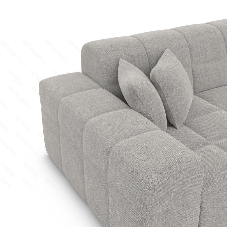 Polster Ecksofa Ibiza L-Kurz – Komfort & Design Hellgrau