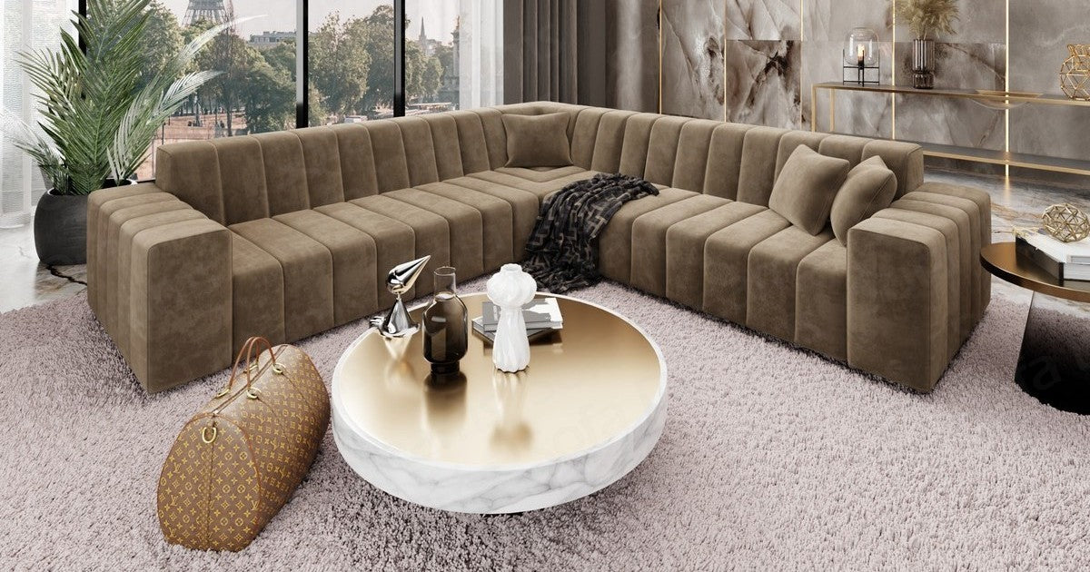 Ecksofa Gran Canaria Stoff – Komfort & Stil Braun
