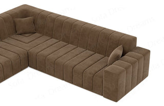 Couch Gran Canaria L-Form in Stoff Braun