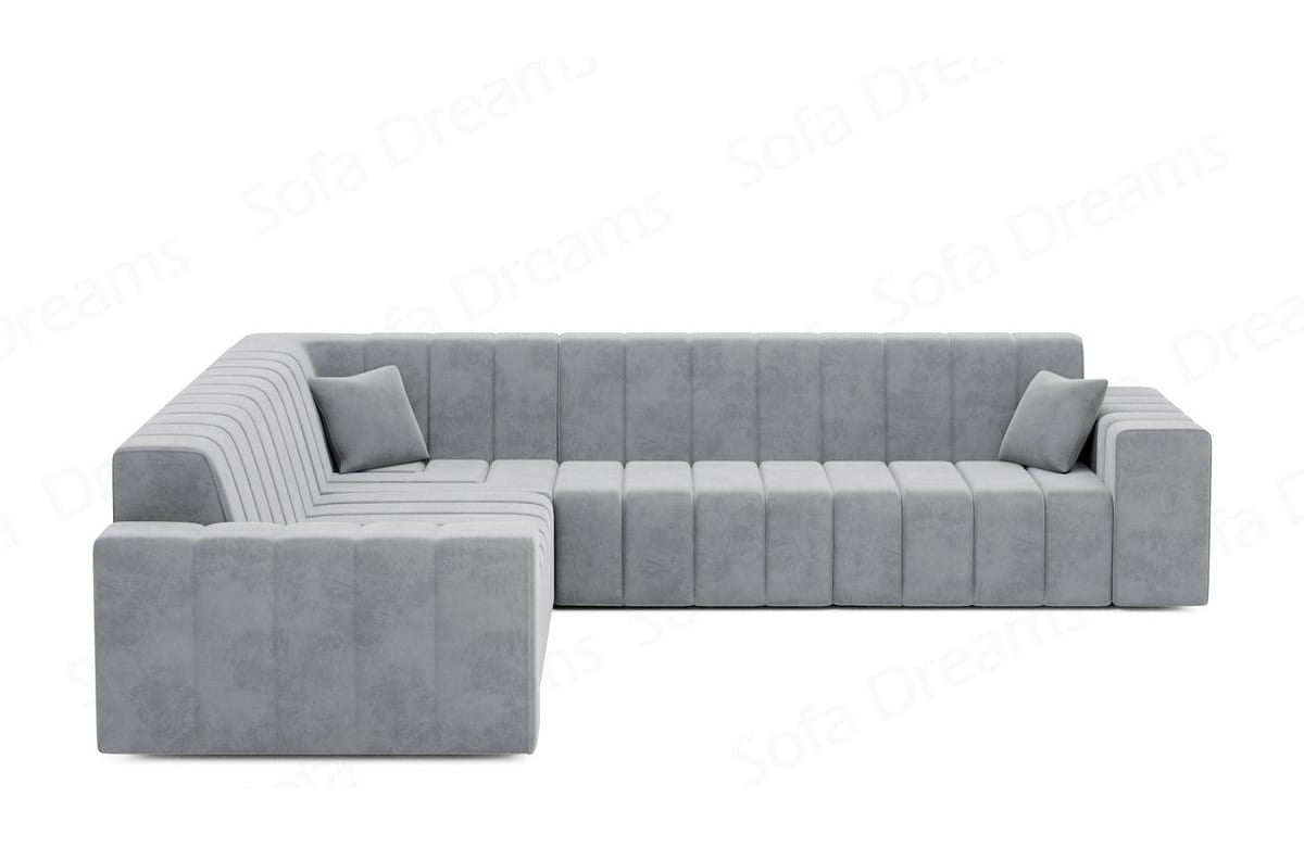 Stoff Ecksofa Gran Canaria L Form Hellgrau
