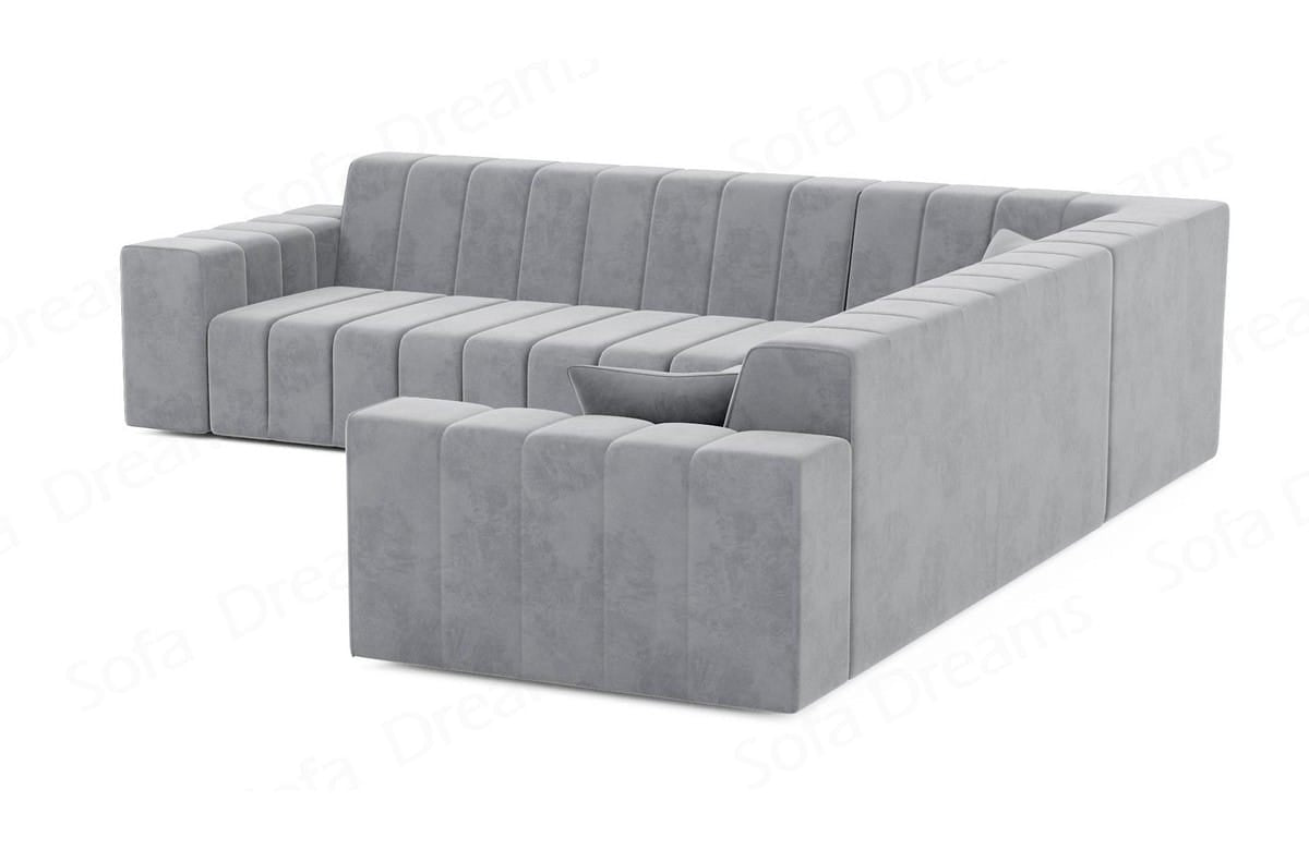 Stoff Ecksofa Gran Canaria L Form Hellgrau