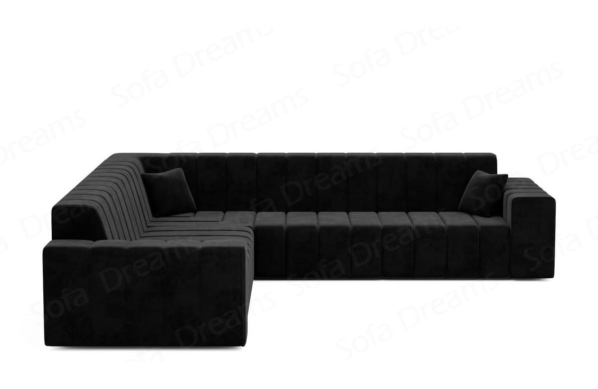 Couch Gran Canaria L-Form in Stoff Schwarz