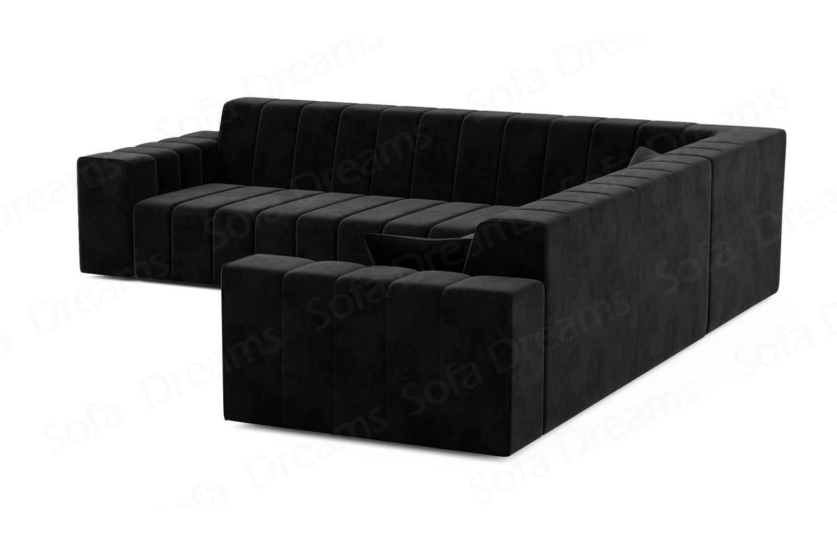 Couch Gran Canaria L-Form in Stoff Schwarz