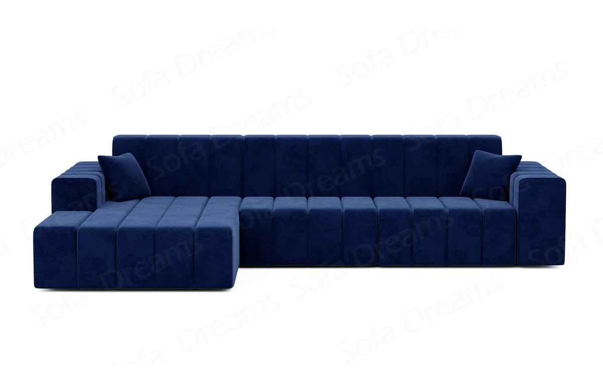 Couch Gran Canaria L Form in Stoff Kurz dunkelblau