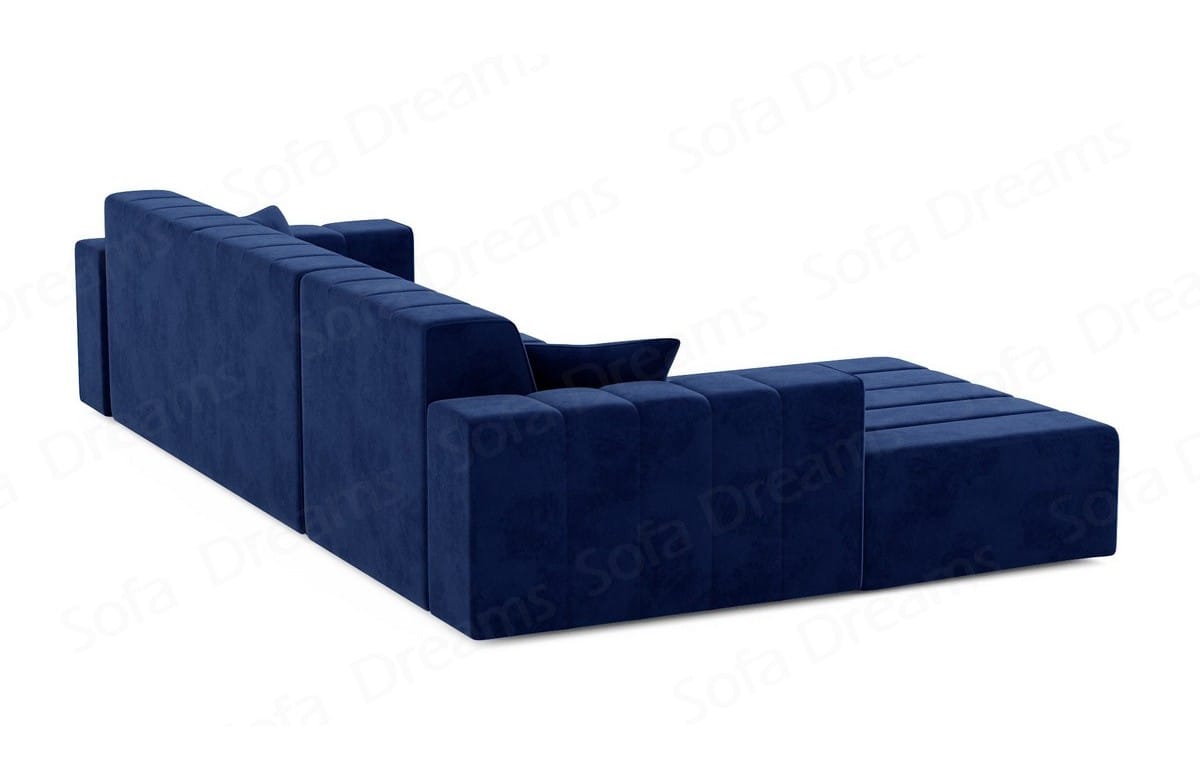 Couch Gran Canaria L Form in Stoff Kurz dunkelblau