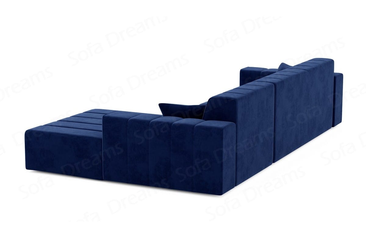 Couch Gran Canaria L-Form in Stoff Kurz Dunkelblau