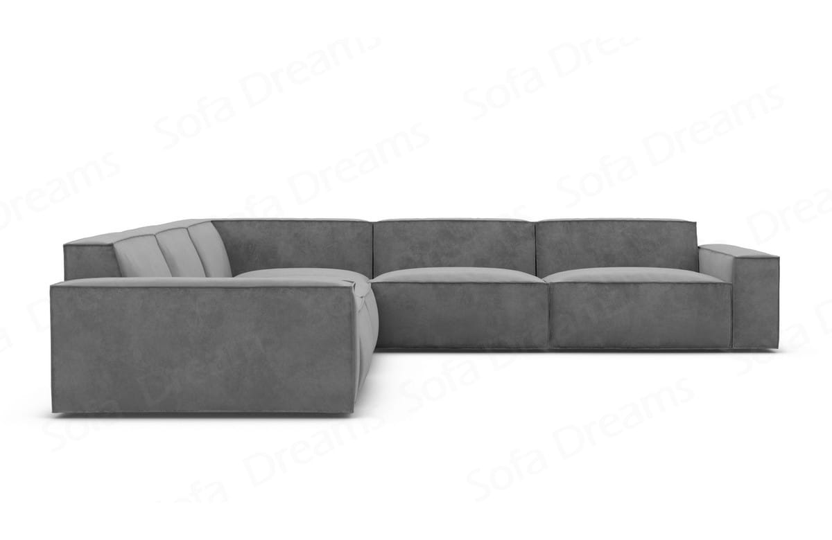 Ecksofa Formenta L-Form aus Stoff Dunkelgrau