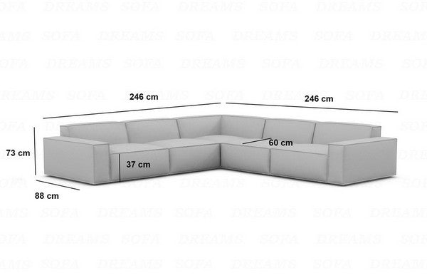Ecksofa Formenta Stoff – Modern & Bequem Beige