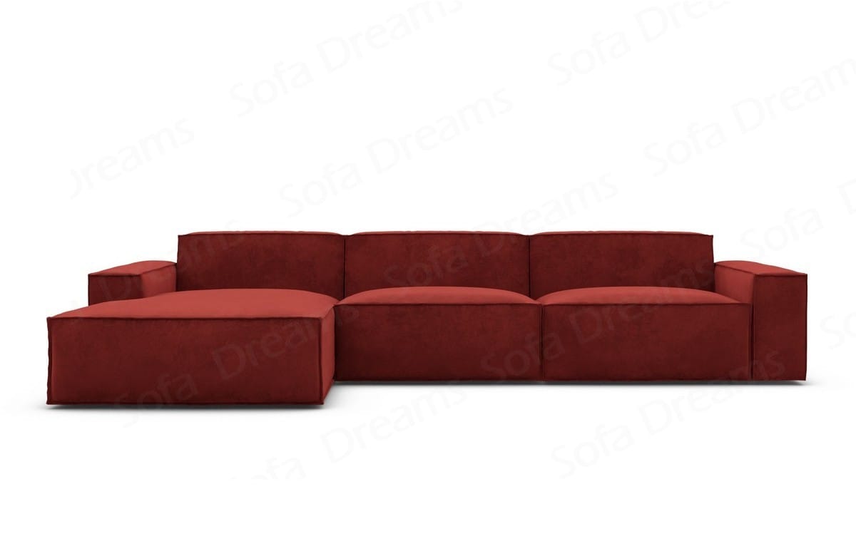 Stoff Ecksofa Formenta L-Form Rot