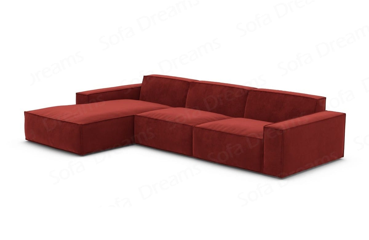 Stoff Ecksofa Formenta L-Form Rot