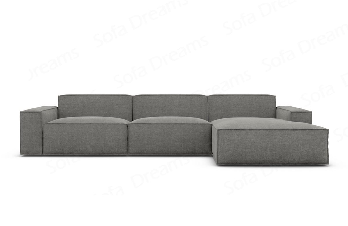 Stoff Ecksofa Formenta L-Form dunkelgrau