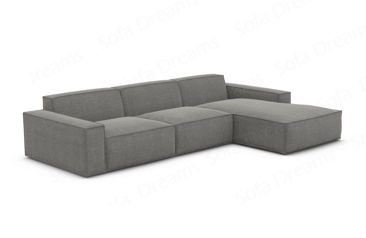 Stoff Ecksofa Formenta L-Form dunkelgrau