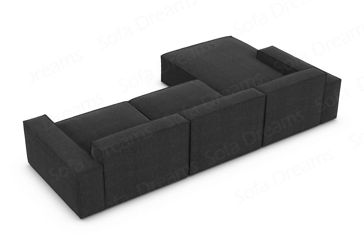 Stoff Ecksofa Formenta L-Form Schwarz
