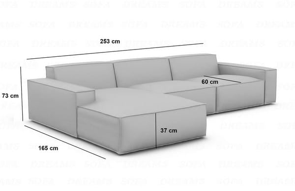 Stoff Ecksofa Formenta L-Form Schwarz