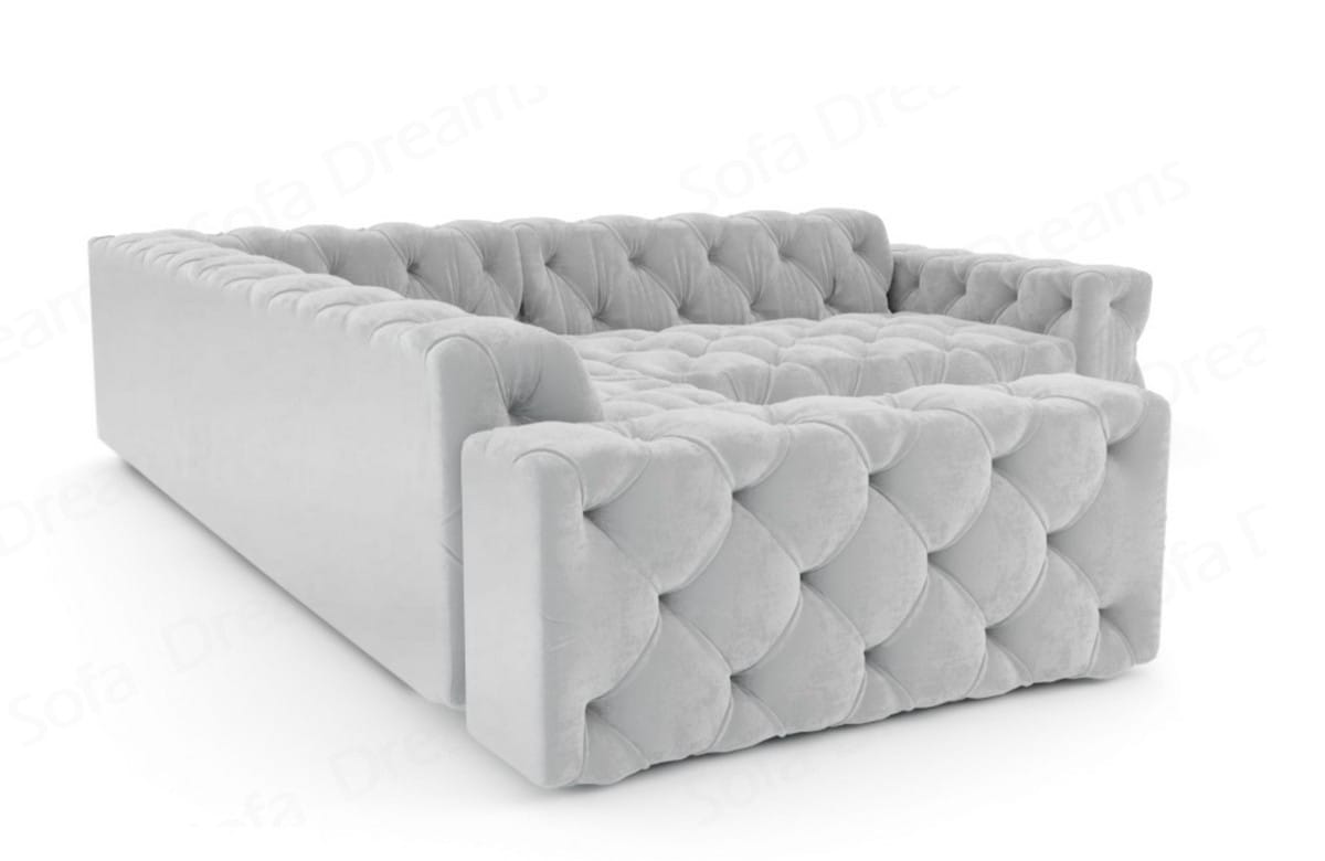 Ecksofa Menorca in L-Form, Stoffbezug Hellgrau