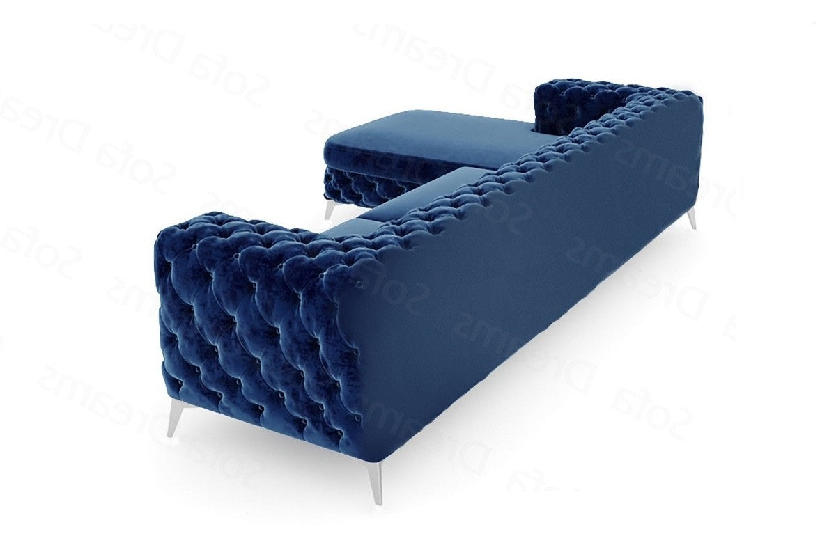 Polster Ecksofa Cordoba L-Form Kurz – Modern & Bequem Dunkelblau
