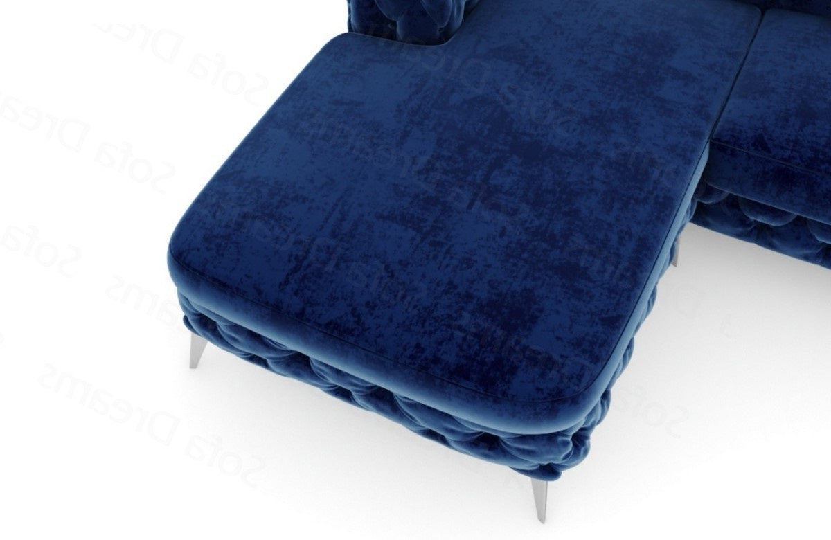 Polster Ecksofa Cordoba L-Form Kurz – Modern & Bequem Dunkelblau