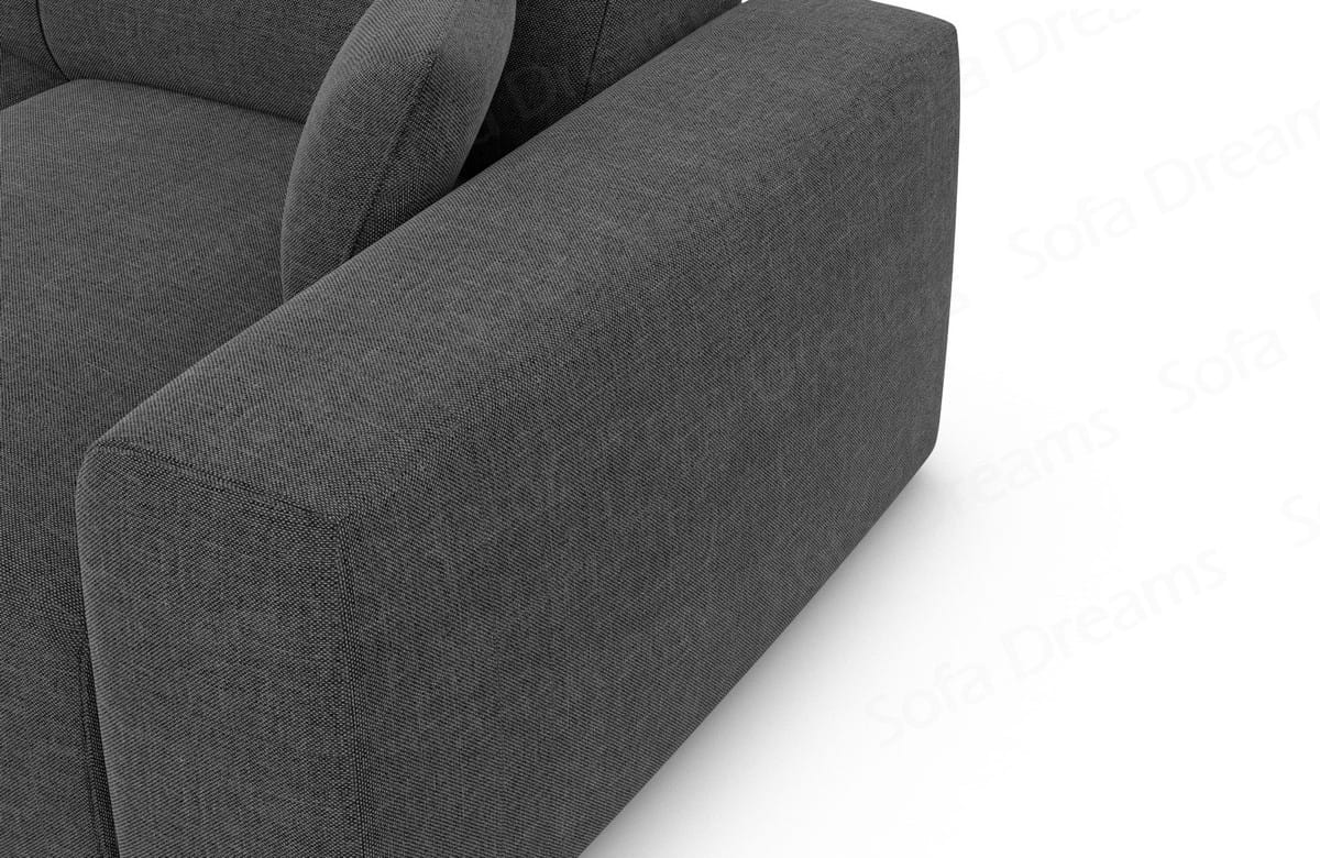 Ecksofa Mallorca L-Form aus Stoff Anthrazit