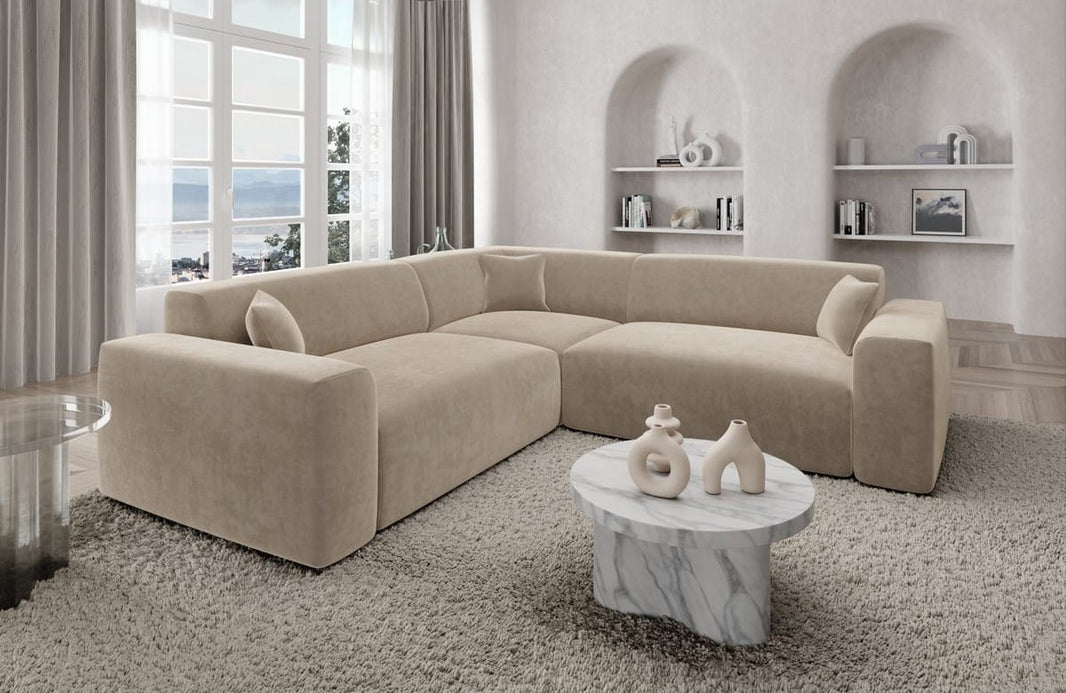 Ecksofa Mallorca L-Form aus Stoff