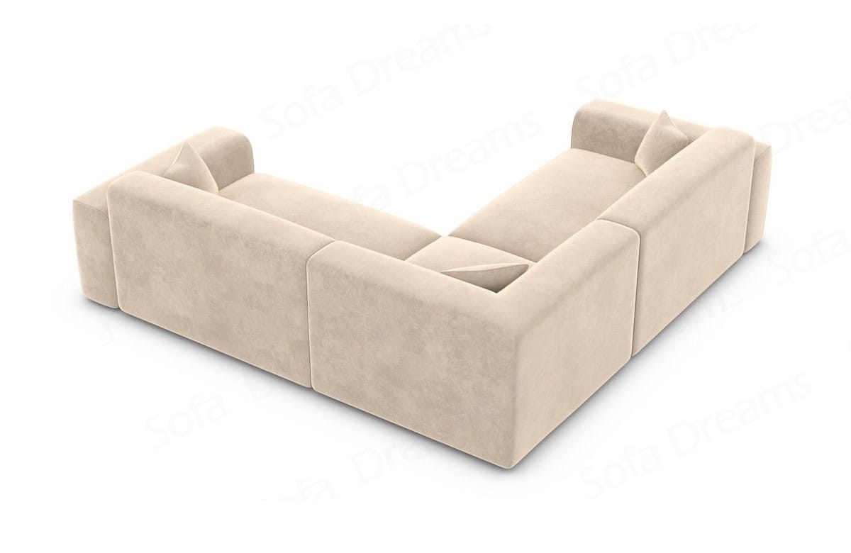 Ecksofa Mallorca L-Form aus Stoff Beige