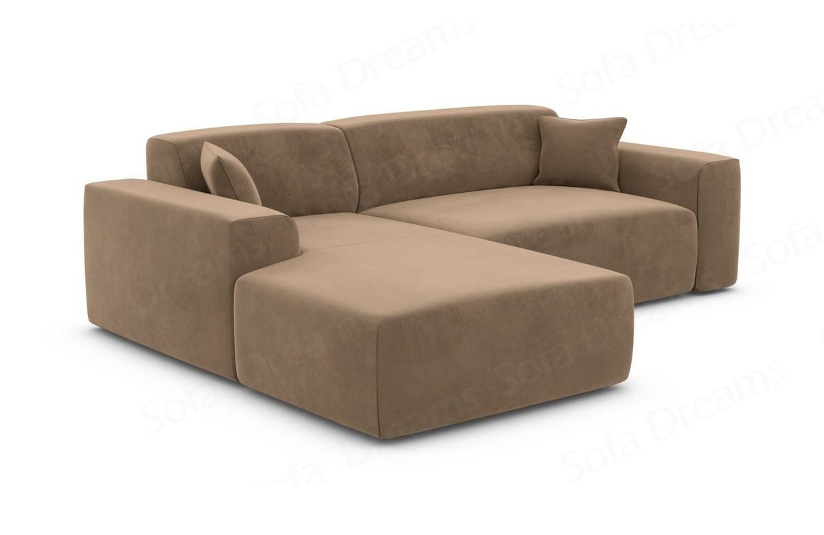 Stoff Ecksofa Mallorca L-Form Braun