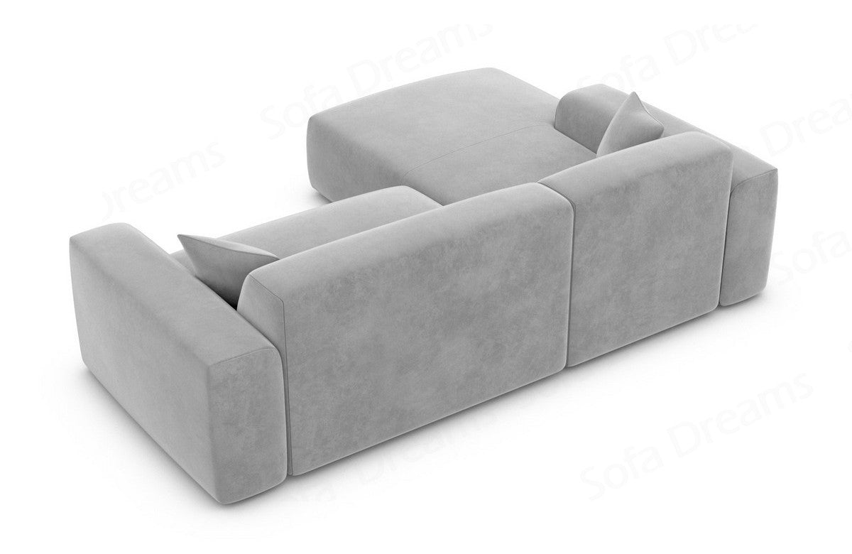 Polster Ecksofa Mallorca L-Form Kurz – Komfort Hellgrau