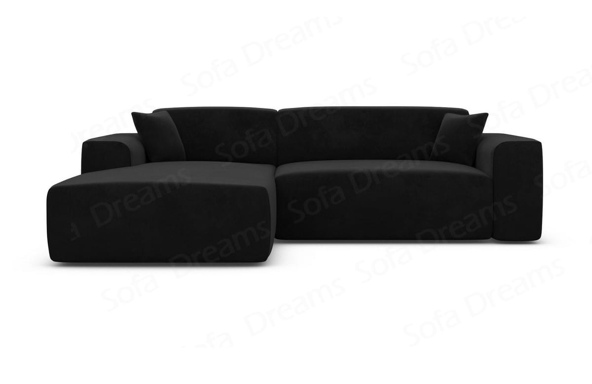Stoff Ecksofa Mallorca L-Form Schwarz