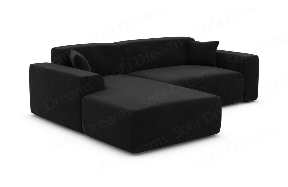 Stoff Ecksofa Mallorca L-Form Schwarz