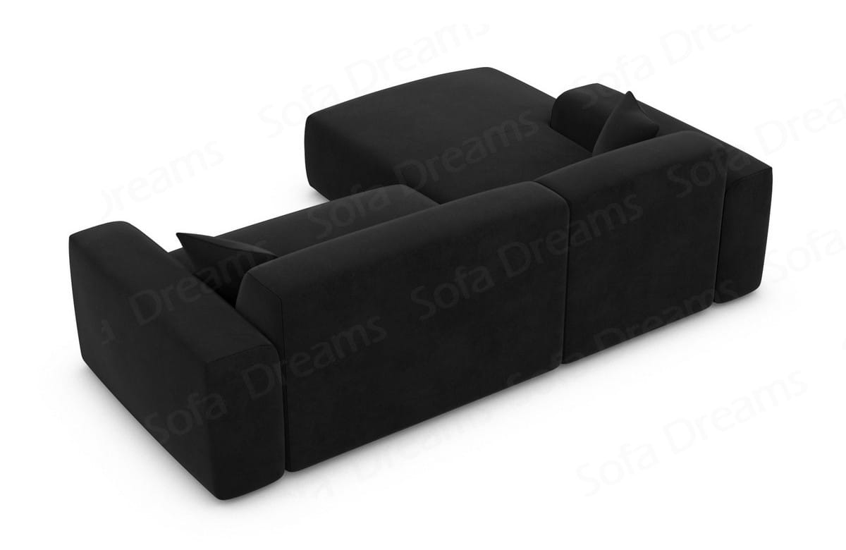 Stoff Ecksofa Mallorca L-Form Schwarz