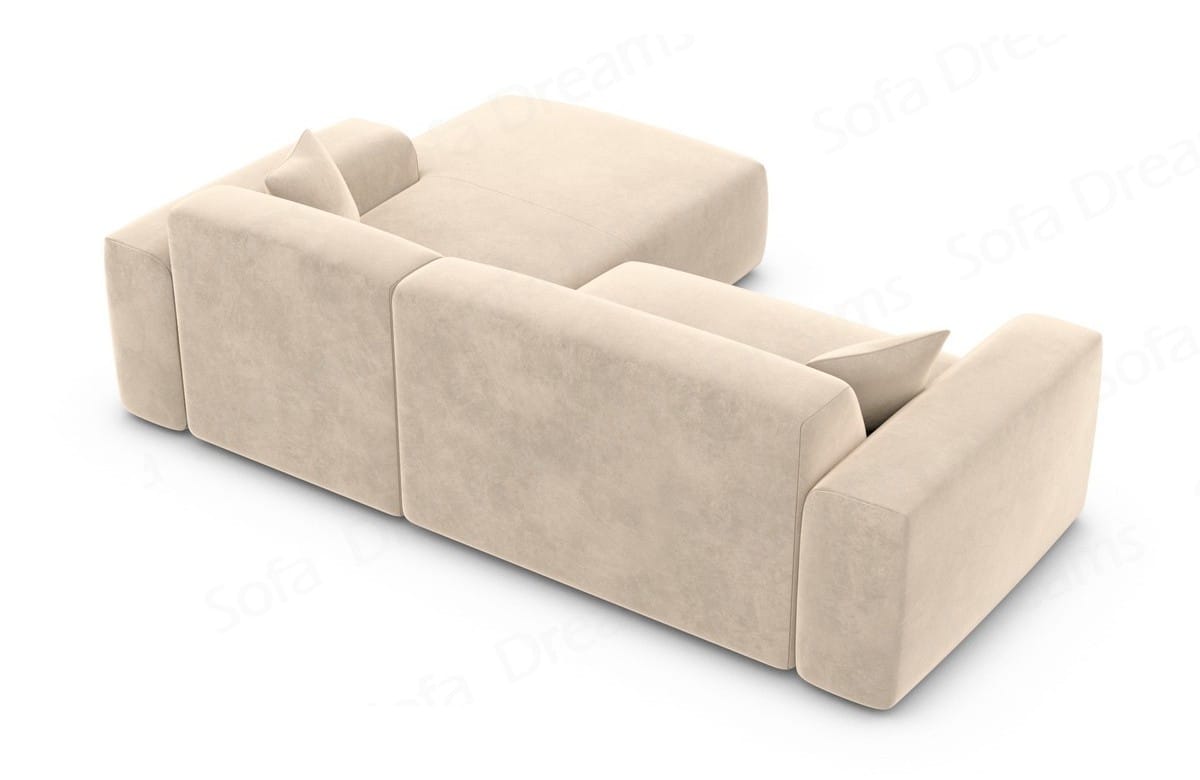 Stoff Ecksofa Mallorca L-Form Beige