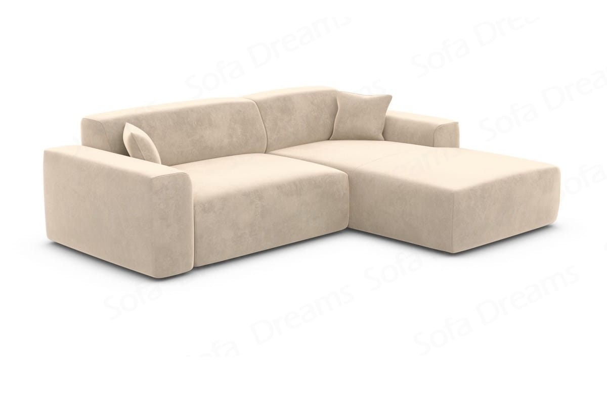 Stoff Ecksofa Mallorca L-Form Beige