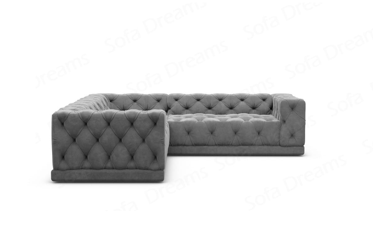 Polster Ecksofa Palma in L-Form Dunkelgrau