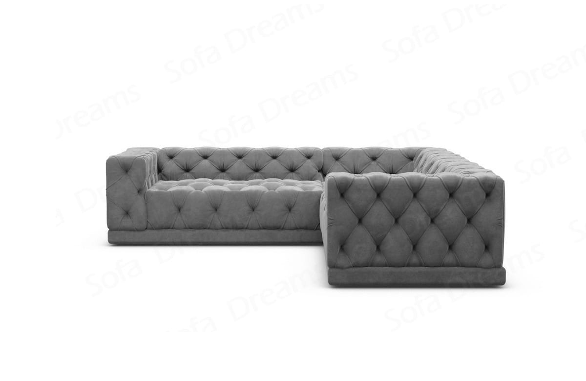 Polster Ecksofa Palma in L-Form Dunkelgrau