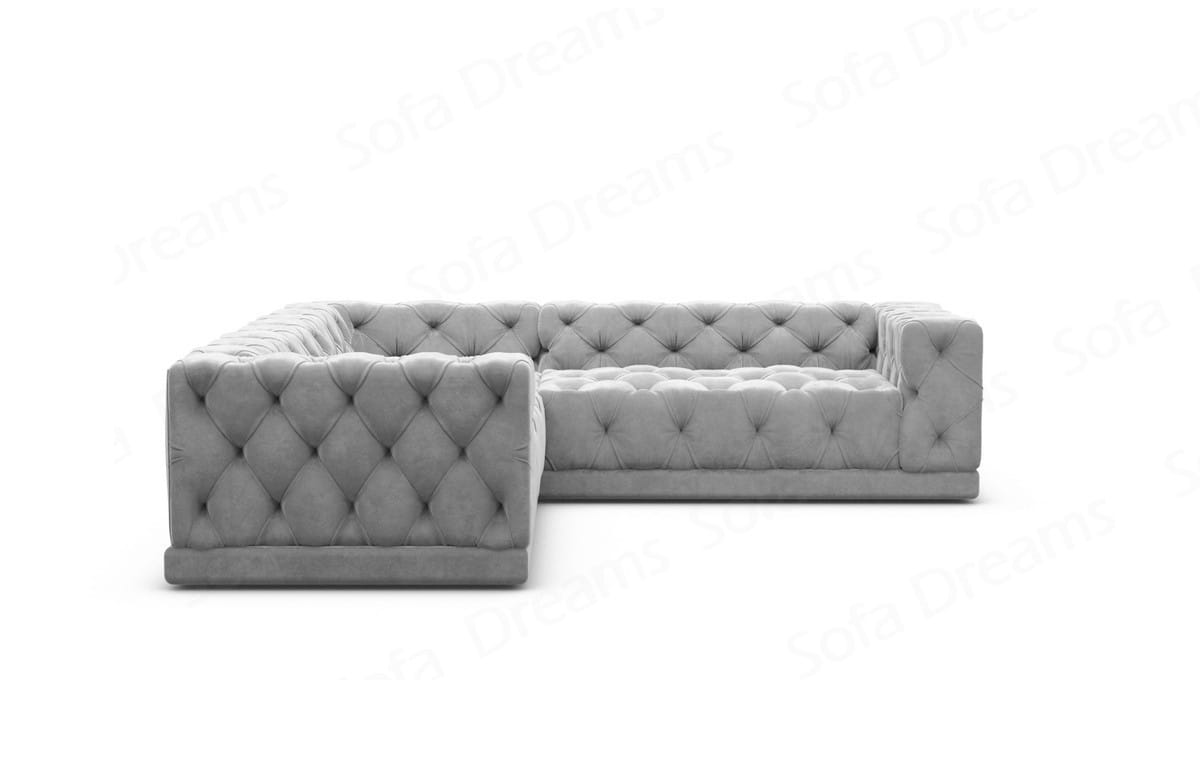 Polster Ecksofa Palma in L-Form Hellgrau