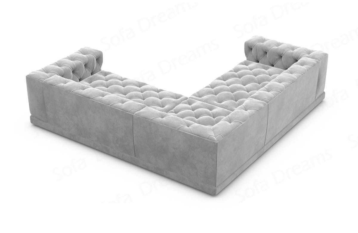 Polster Ecksofa Palma in L-Form Hellgrau