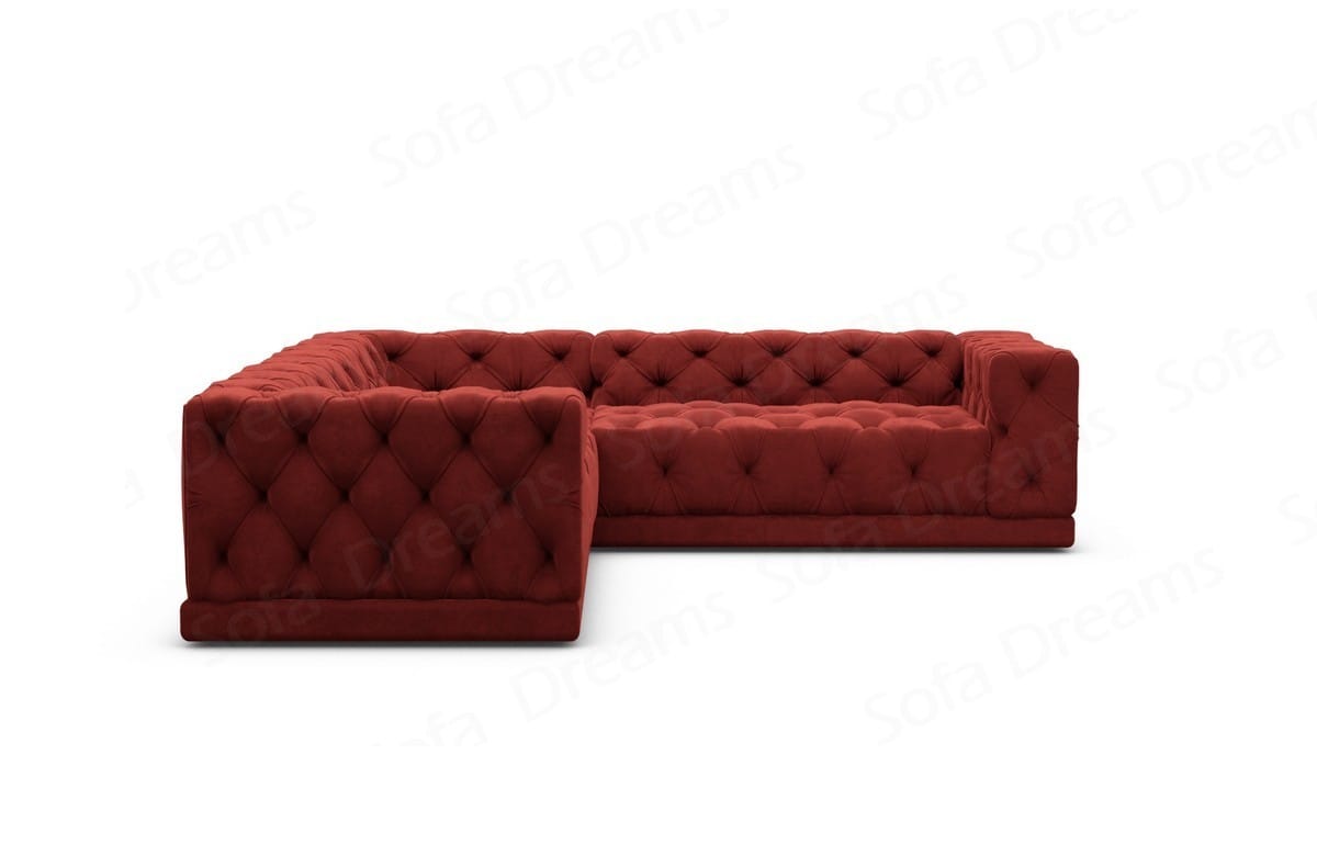 Ecksofa Palma L-Form aus Stoff Rot
