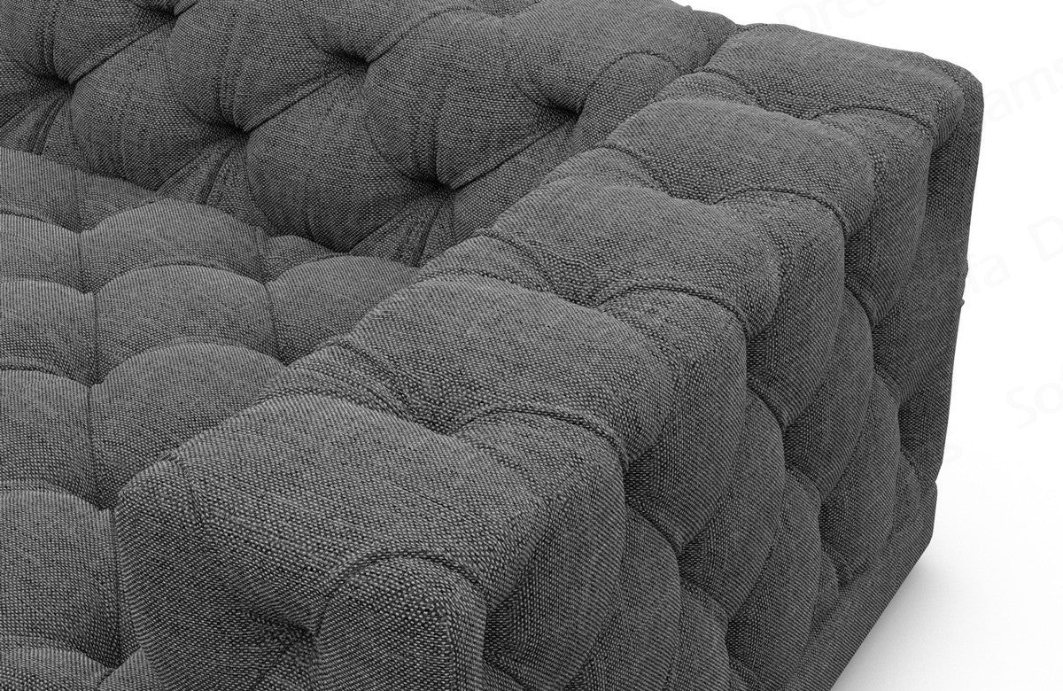 Polster Ecksofa Palma in L-Form Anthrazit
